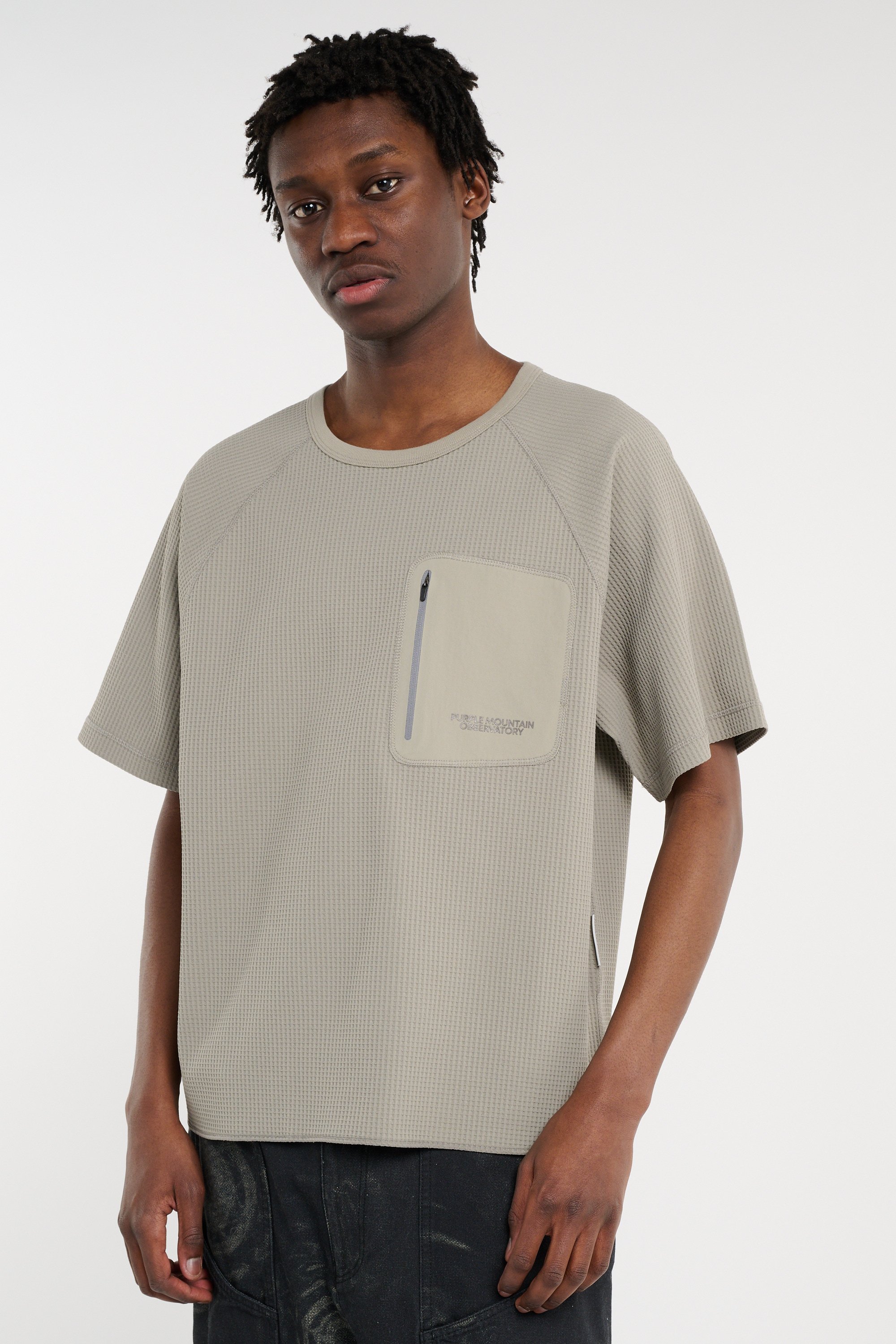 Regular-fit round-neck cotton T-shirt Grey