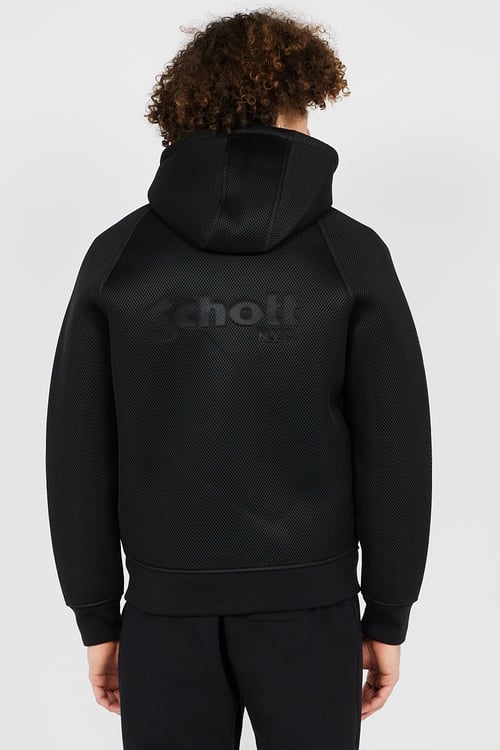SCHOTT zip-up hoodie Black