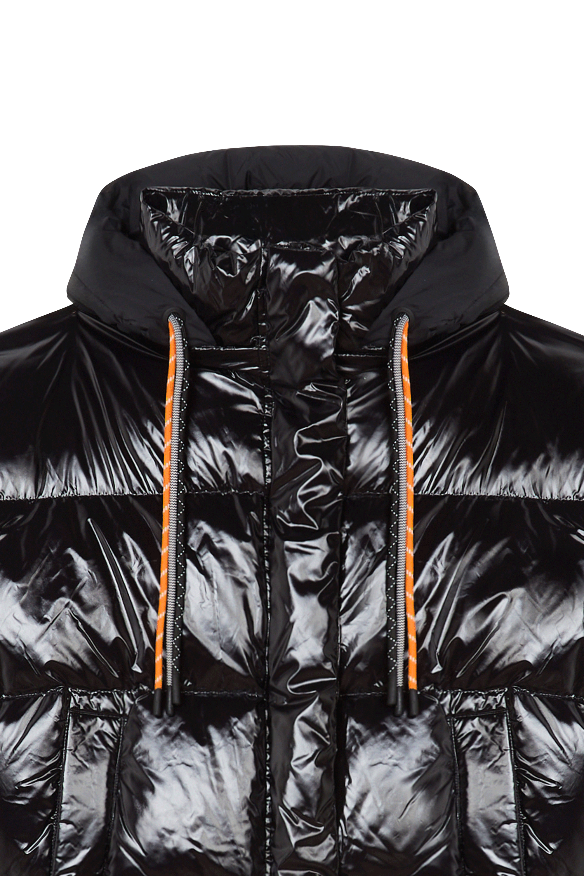 Lightweight quilted padded jacket with high neck Black