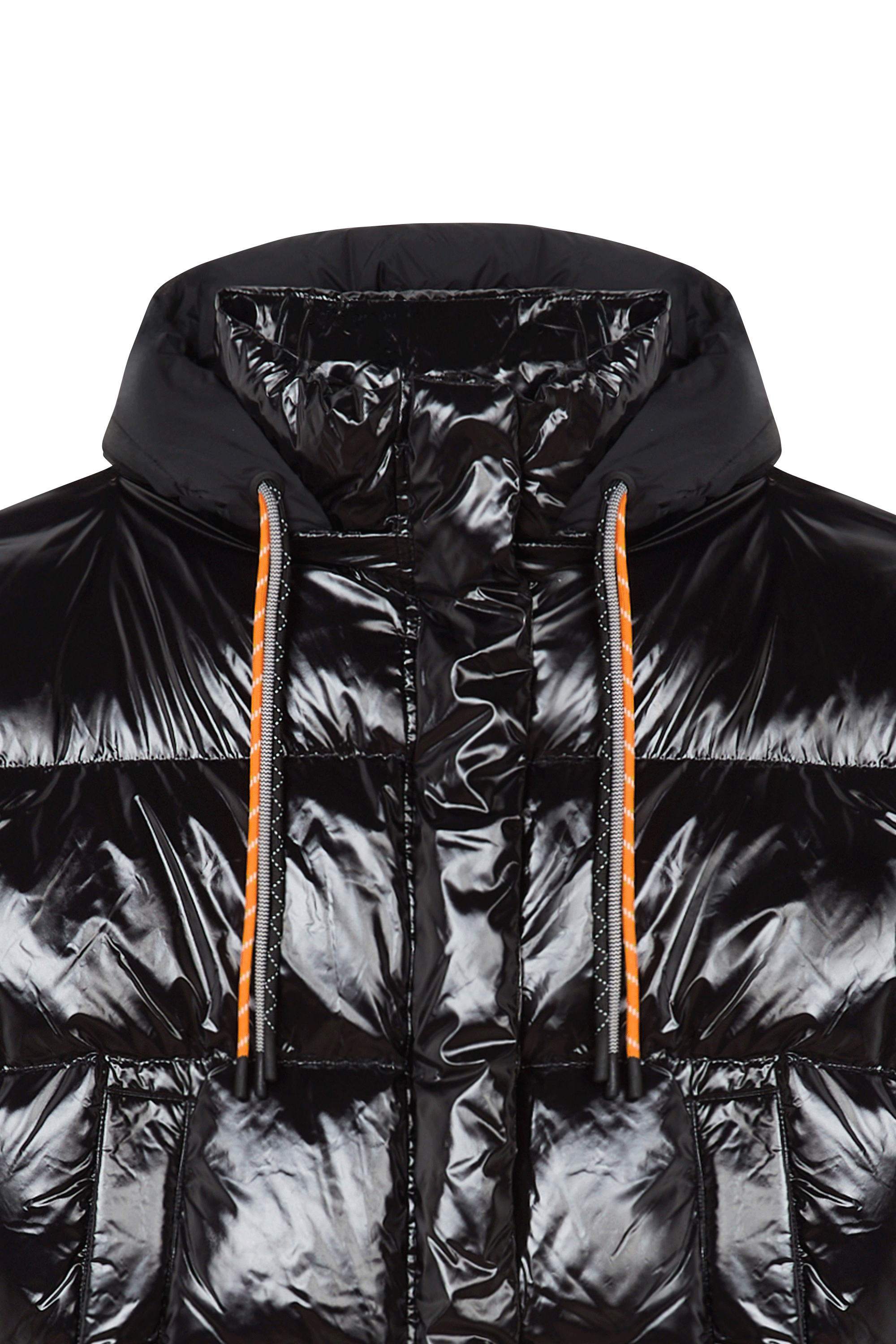 Lightweight quilted padded jacket with high neck Black