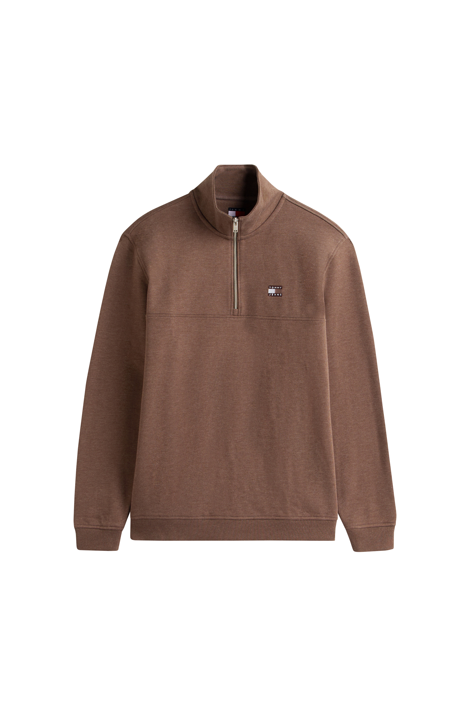 sweatshirt TJM REG BADGE QZ EXT Marron fonce