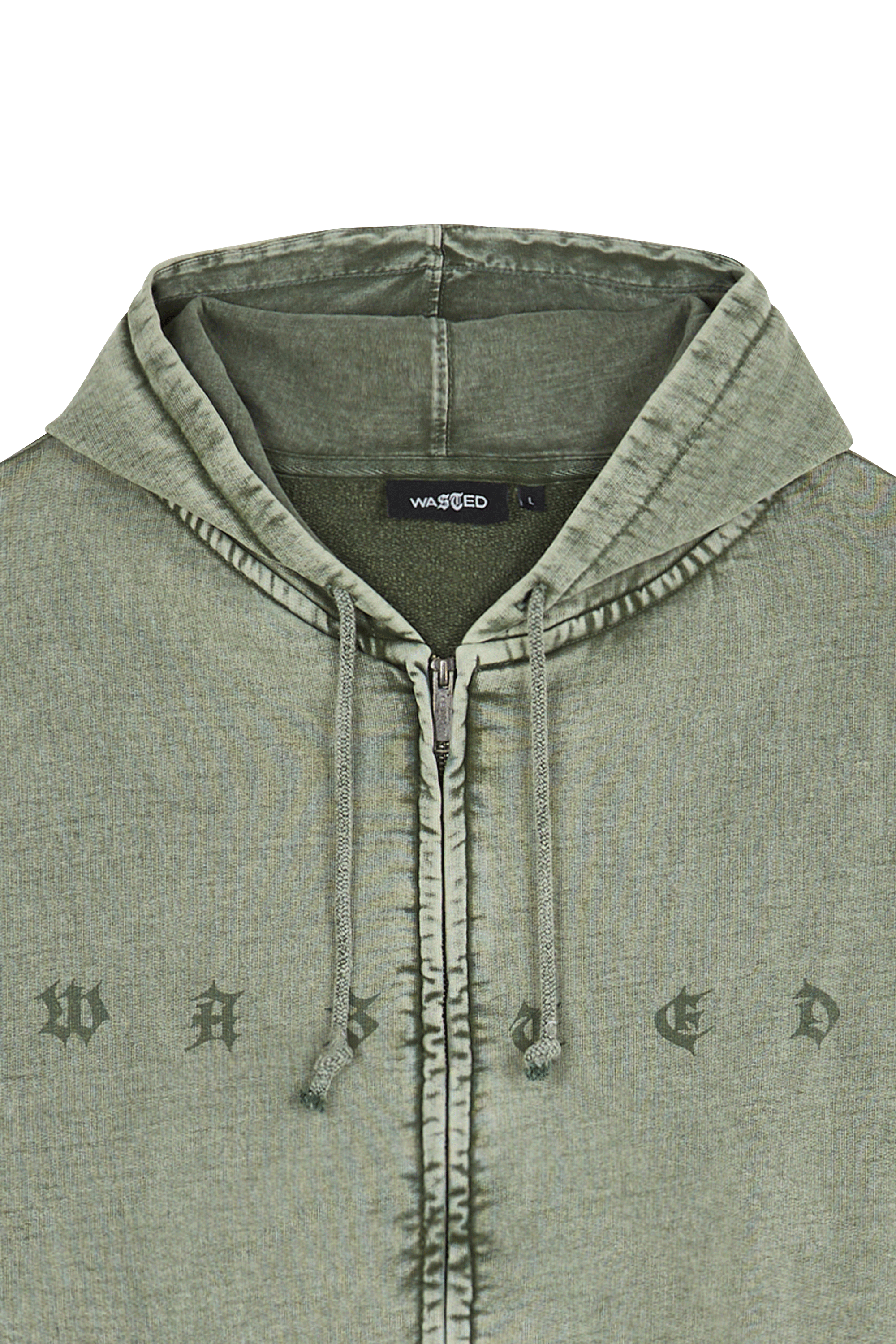 Hoodie zippé Kaki