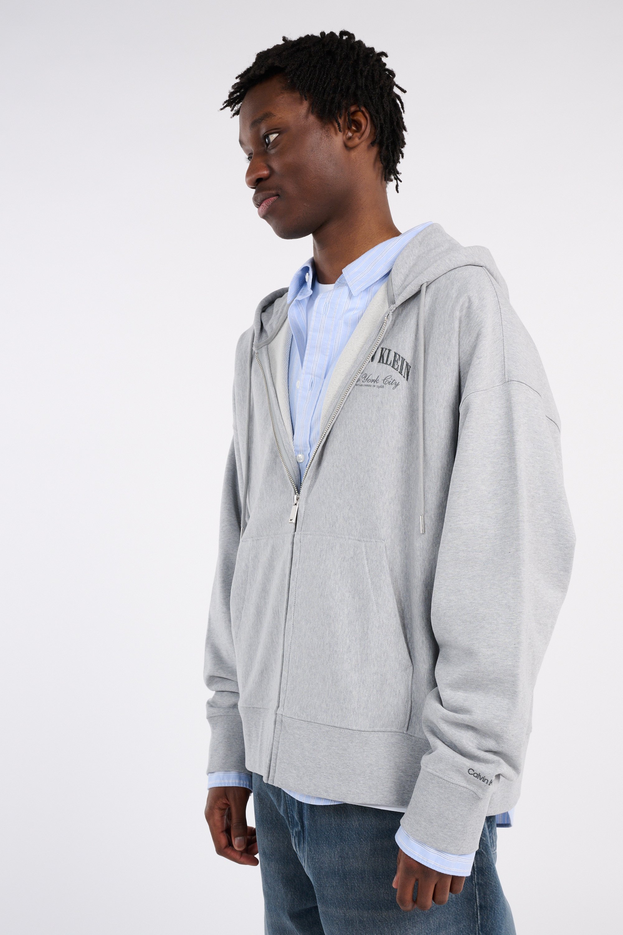 Hoodie zippé Gris