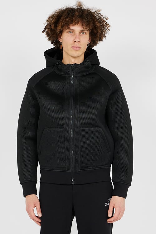 SCHOTT zip-up hoodie Black