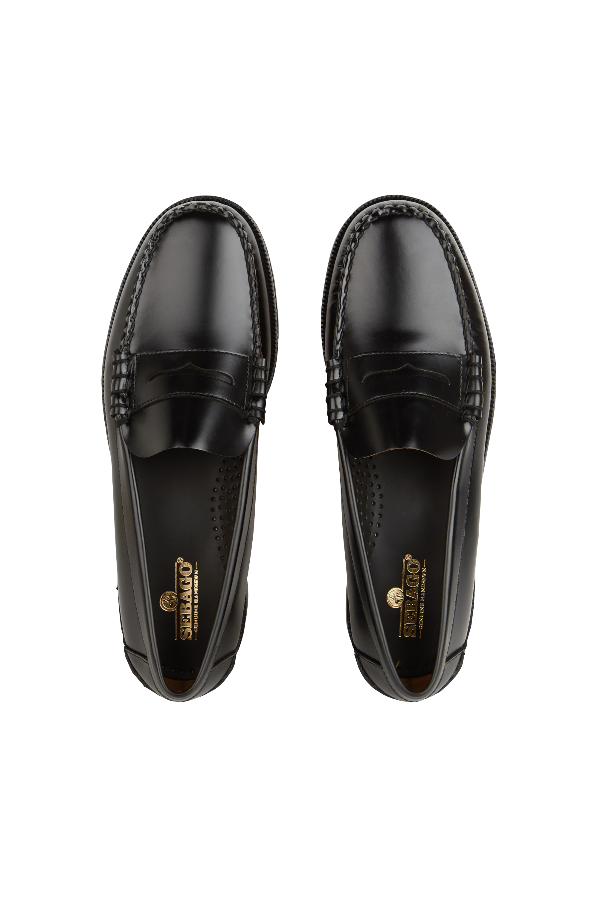 Leather deck shoes Black