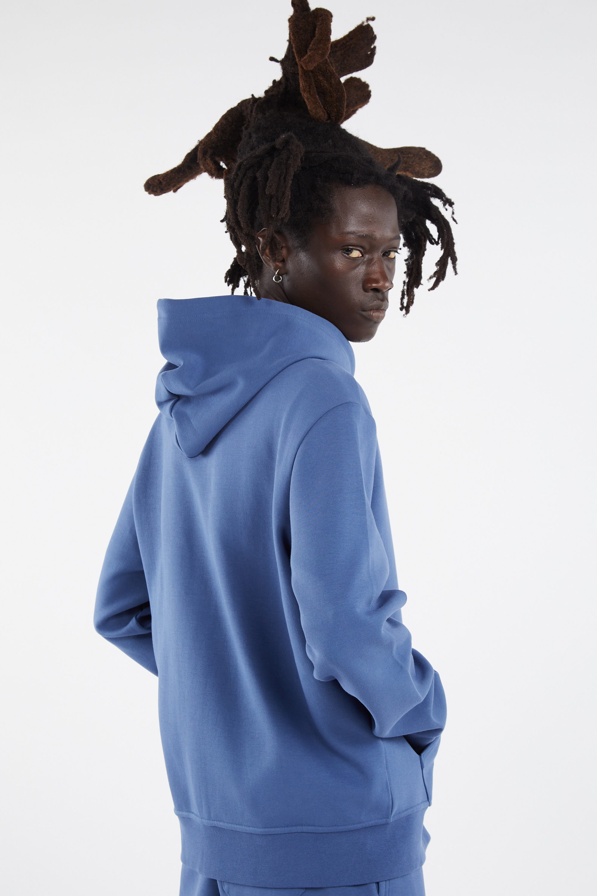 Hoodie zippé Bleu