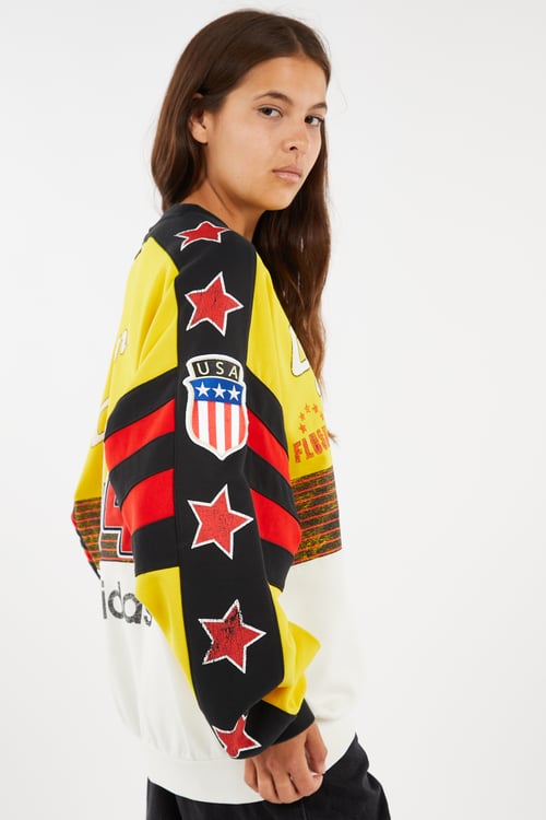ADIDAS Sweatshirt Jaune