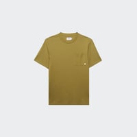 Regular-fit round-neck cotton T-shirt STACY POCKET Vert
