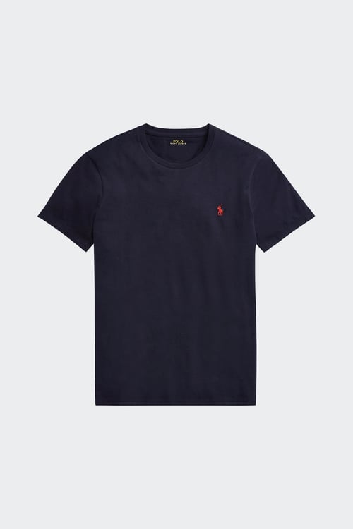 POLO RALPH LAUREN Tee-shirt col rond slim-fit en coton Bleu