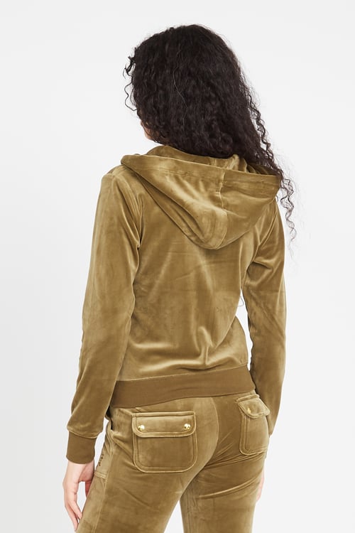 JUICY COUTURE zip-up hoodie Khaki