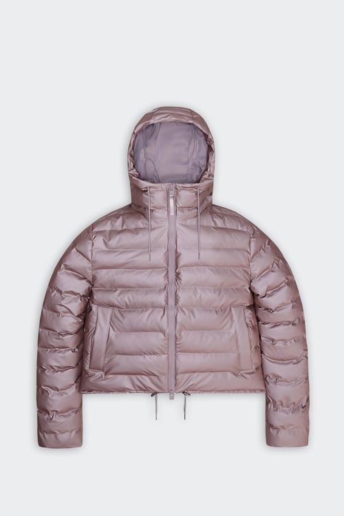 RAINS Lightweight quilted padded jacket with high neck Pink