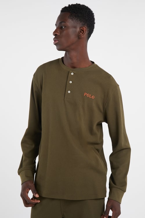 POLO RALPH LAUREN Haut de pyjama Kaki