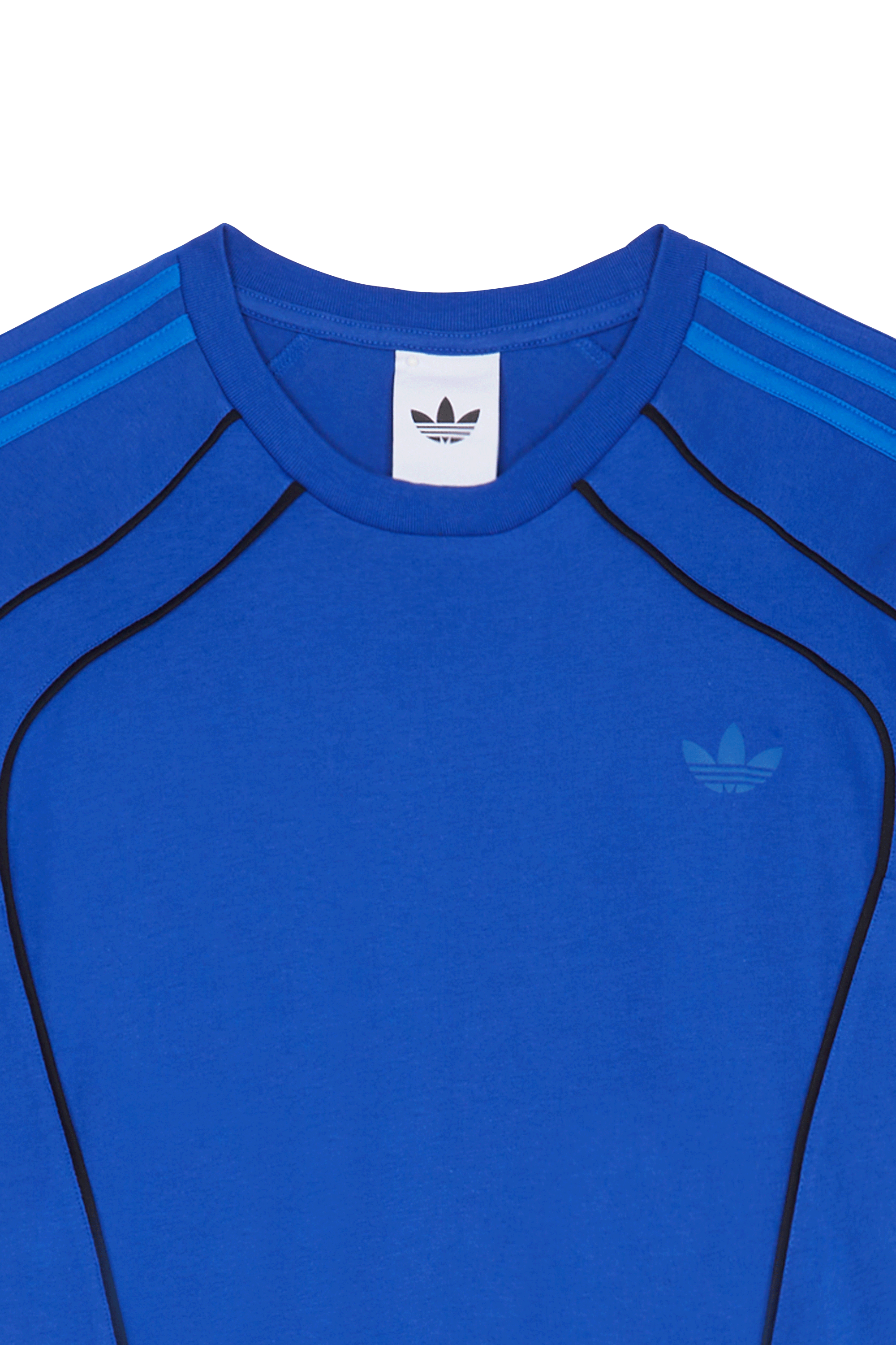 Regular-fit round-neck cotton T-shirt | Blue ADIDAS Men