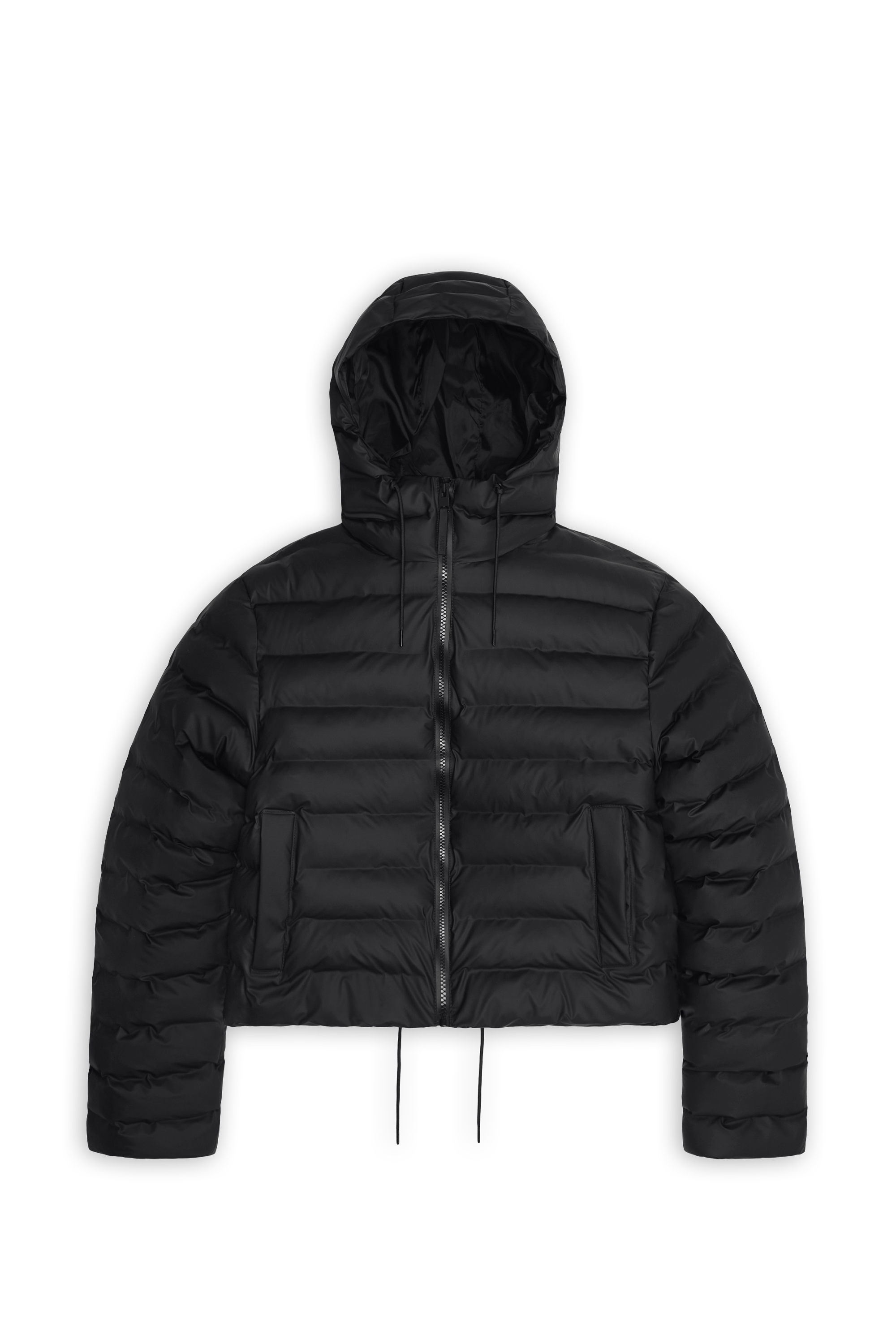 Lightweight quilted padded jacket with high neck Black