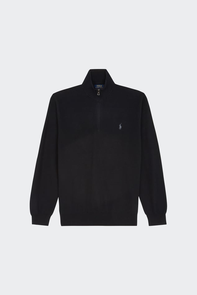 Pull ralph lauren noir homme sale