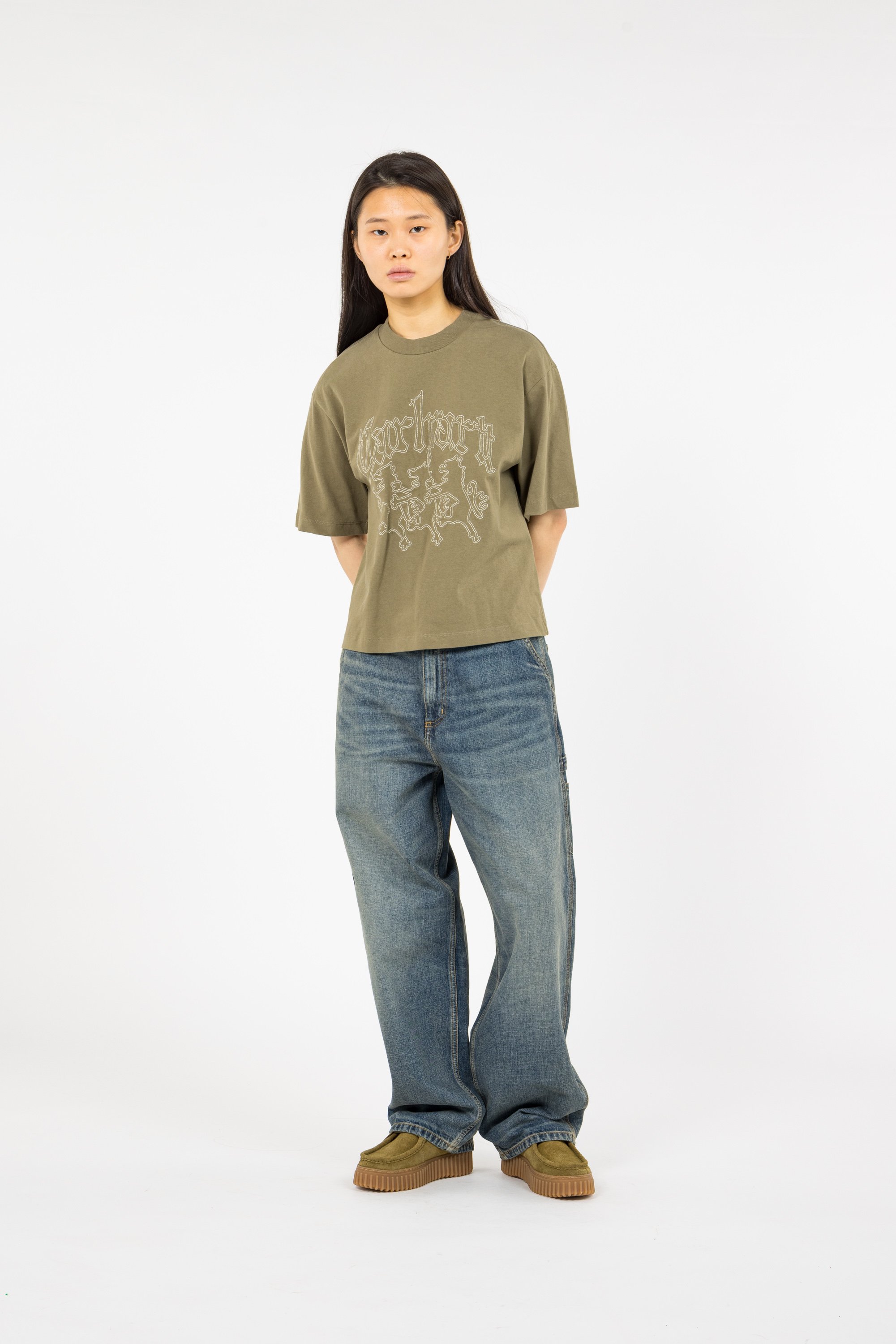 Regular-fit round-neck cotton T-shirt CARHARTT WIP Brown