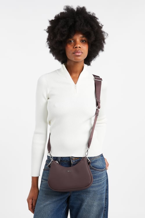 LACOSTE Sac porté épaule Marron