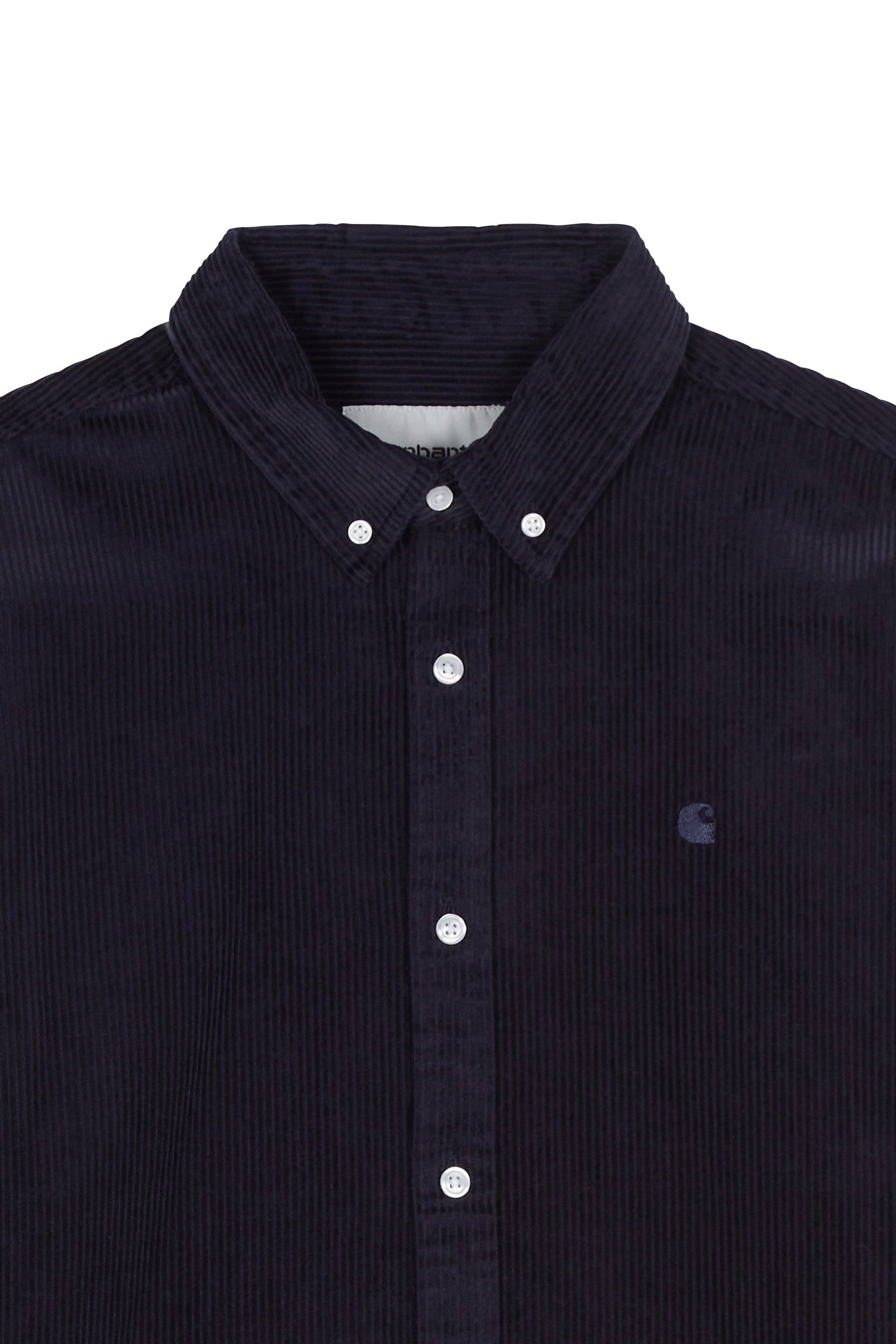 Cotton overshirt with button-down collar Blue