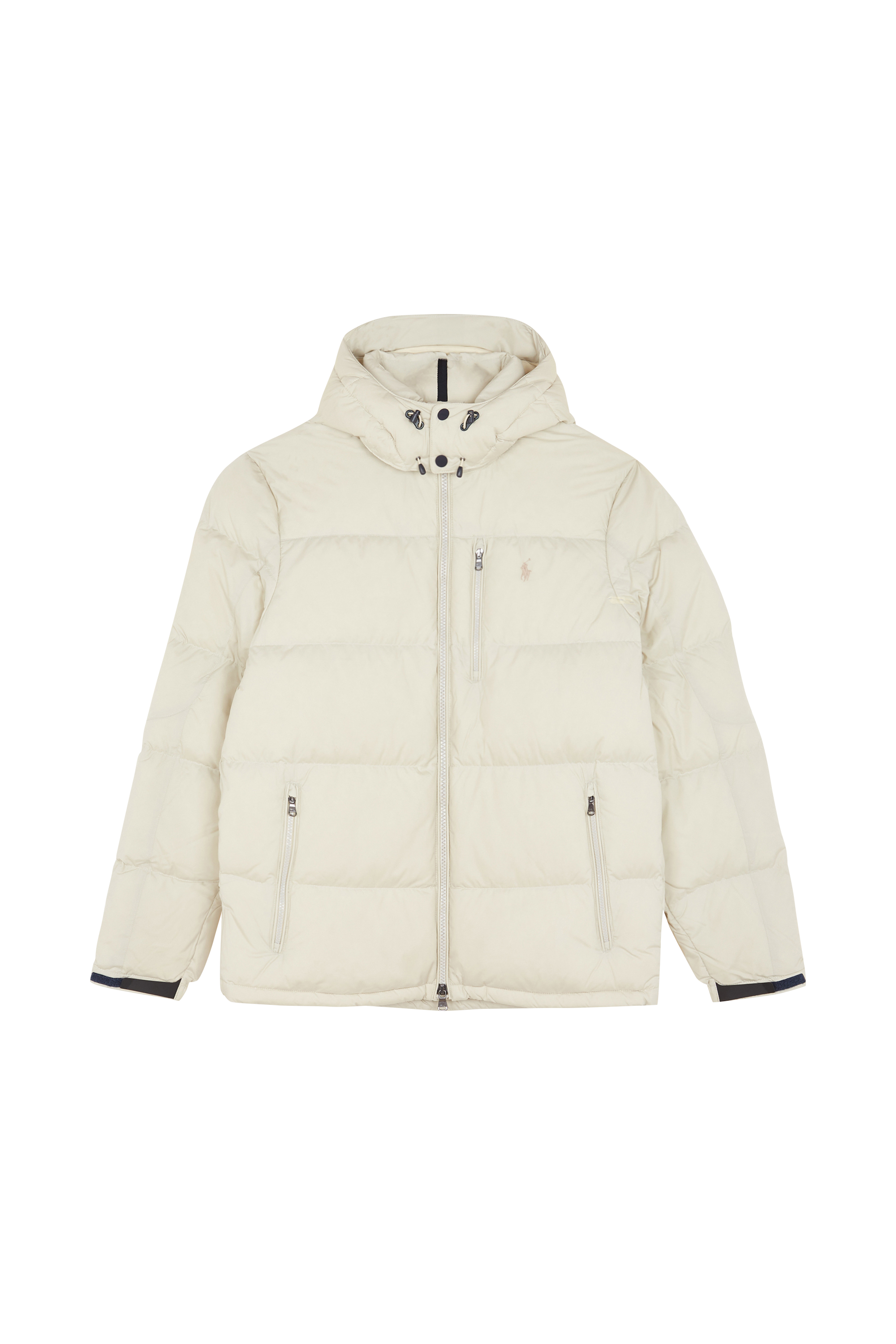 Lightweight quilted padded jacket with high neck Beige