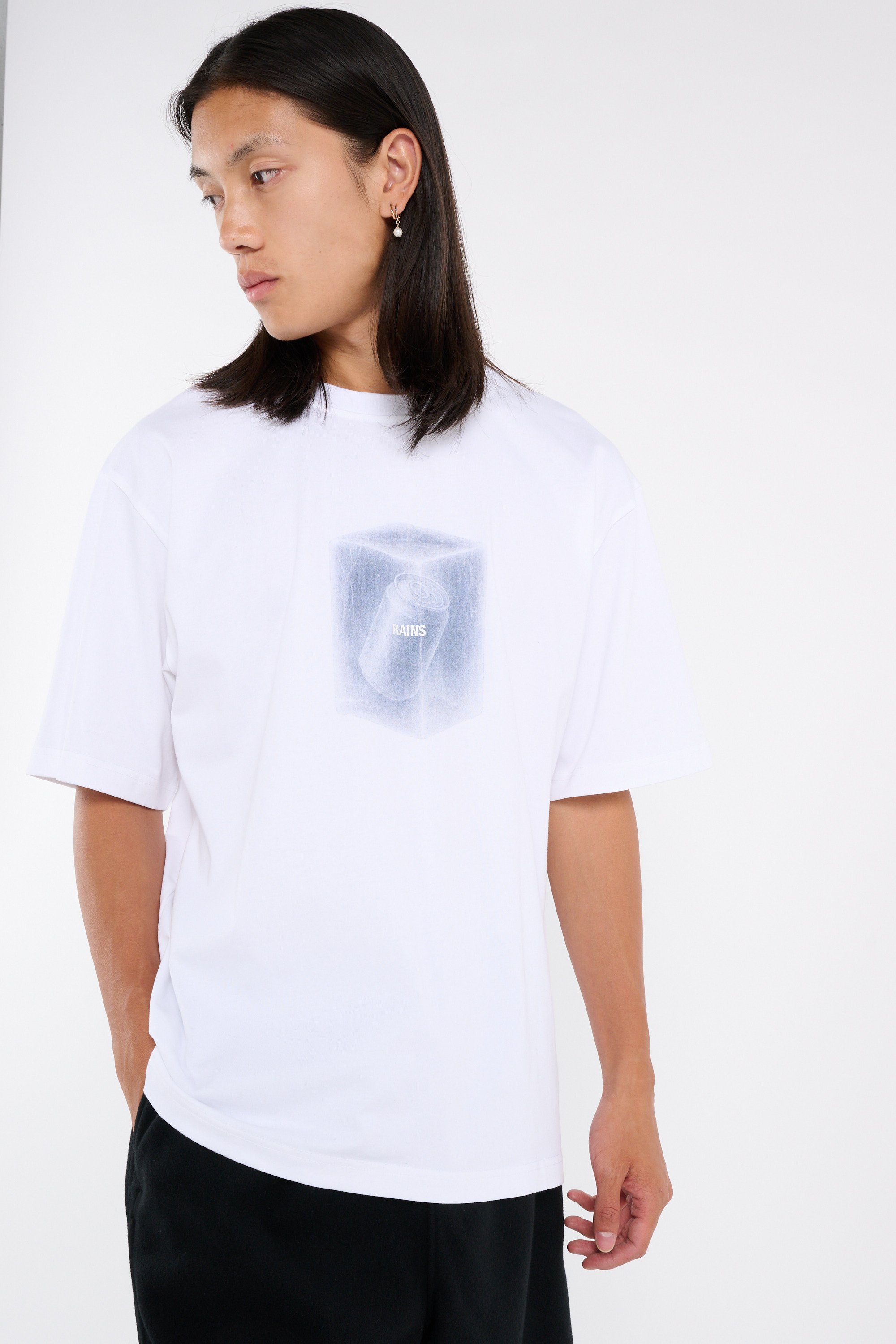Round-neck T-shirt | White RAINS Men