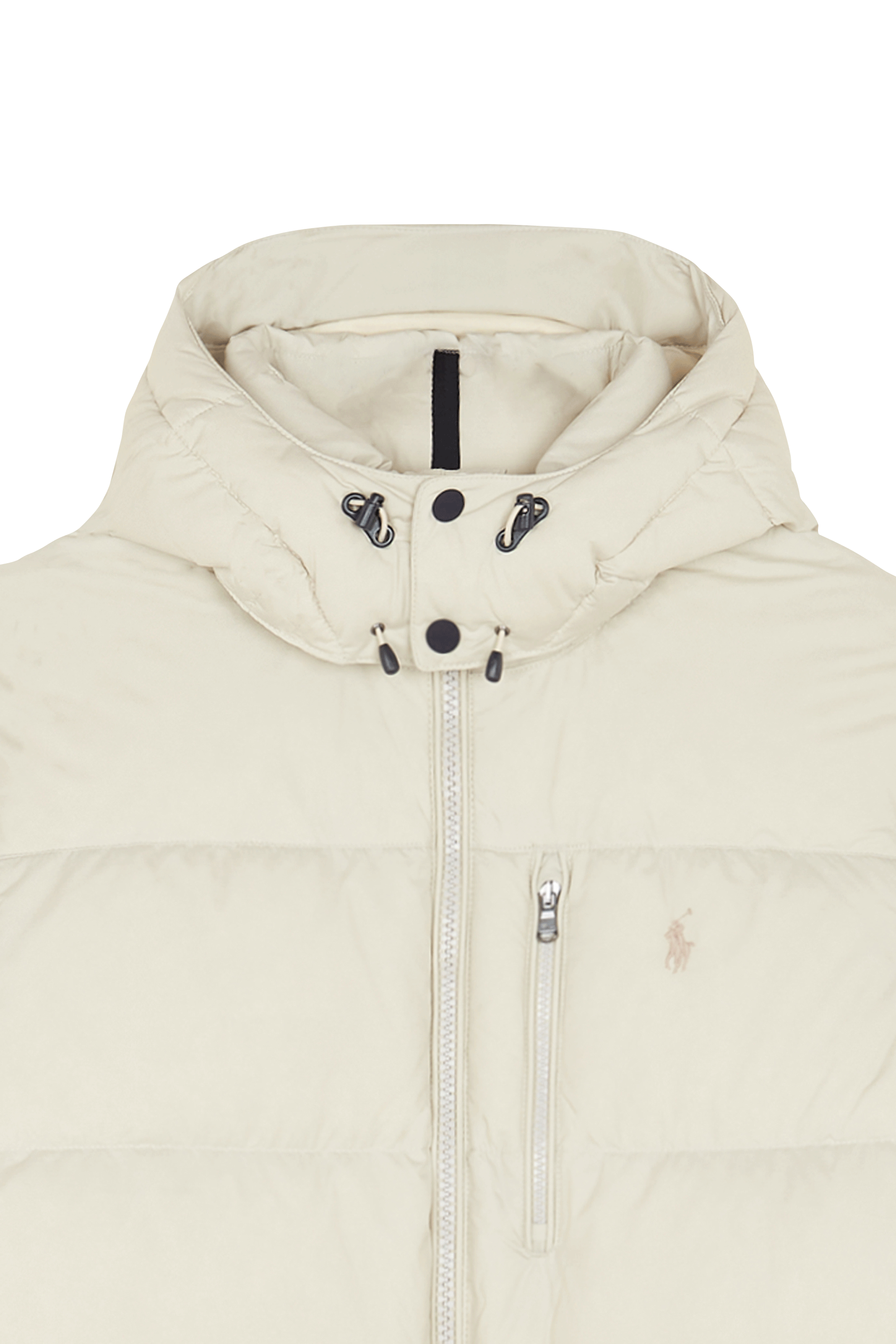 Lightweight quilted padded jacket with high neck Beige
