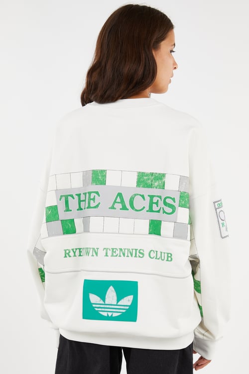 ADIDAS Sweatshirt Blanc