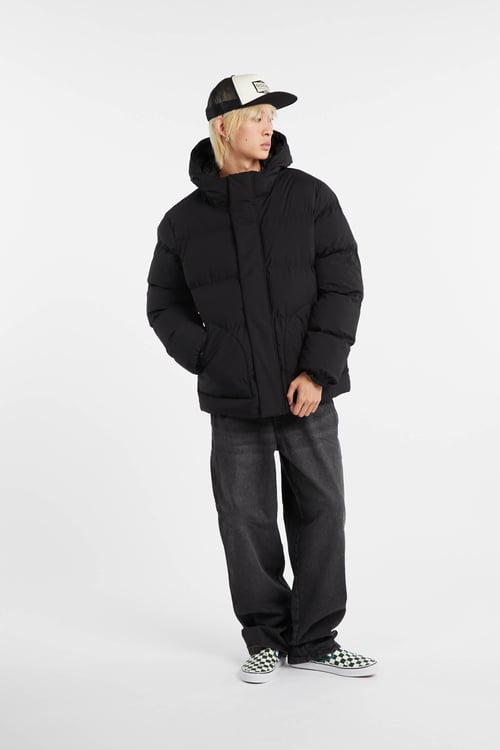 DICKIES Lightweight quilted padded jacket with high neck Black