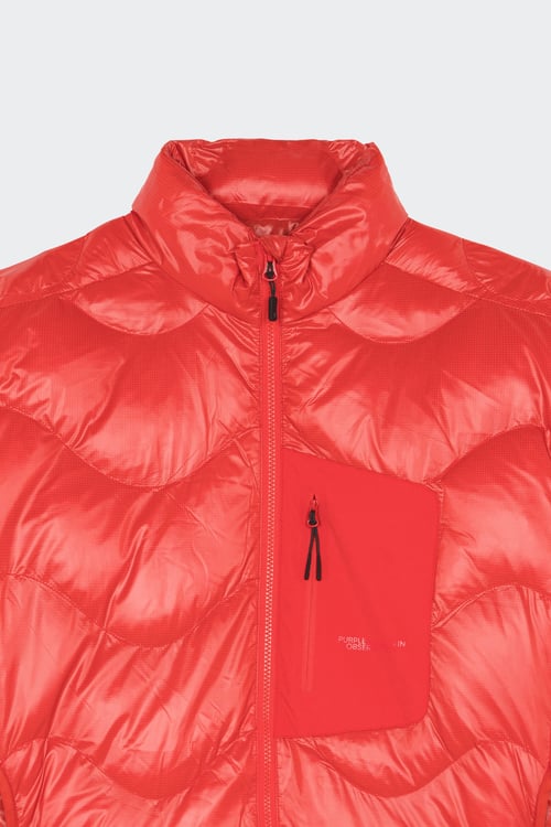 PURPLE MOUNTAIN OBSERVATORY Lightweight quilted padded jacket with high neck Red