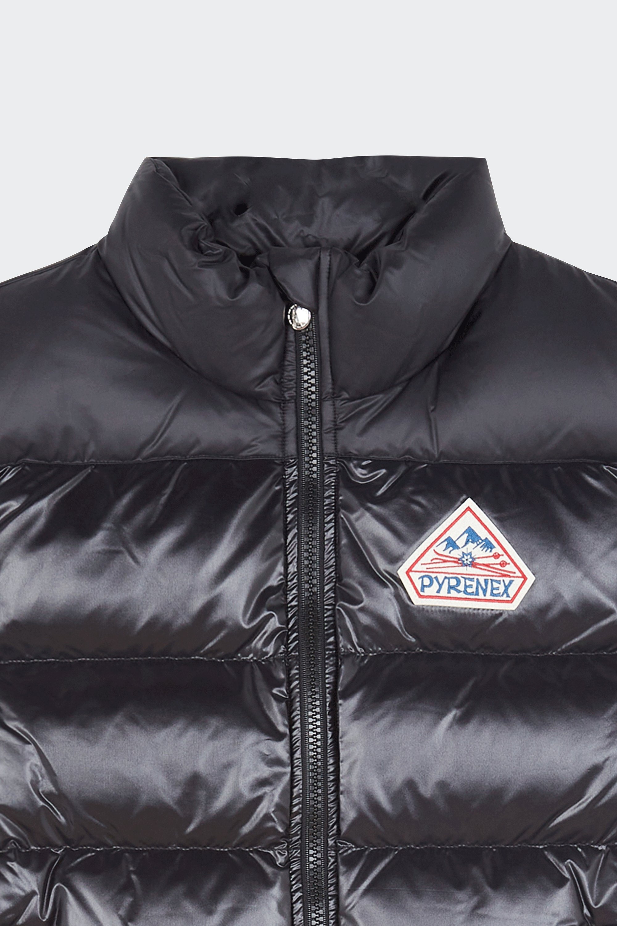 Lightweight quilted padded jacket with high neck | Black by PYRENEX Lightweight quilted padded jacket with high neck Black