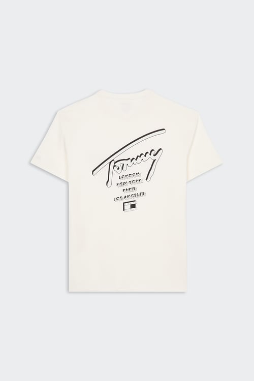 TOMMY JEANS Regular-fit round-neck cotton T-shirt White