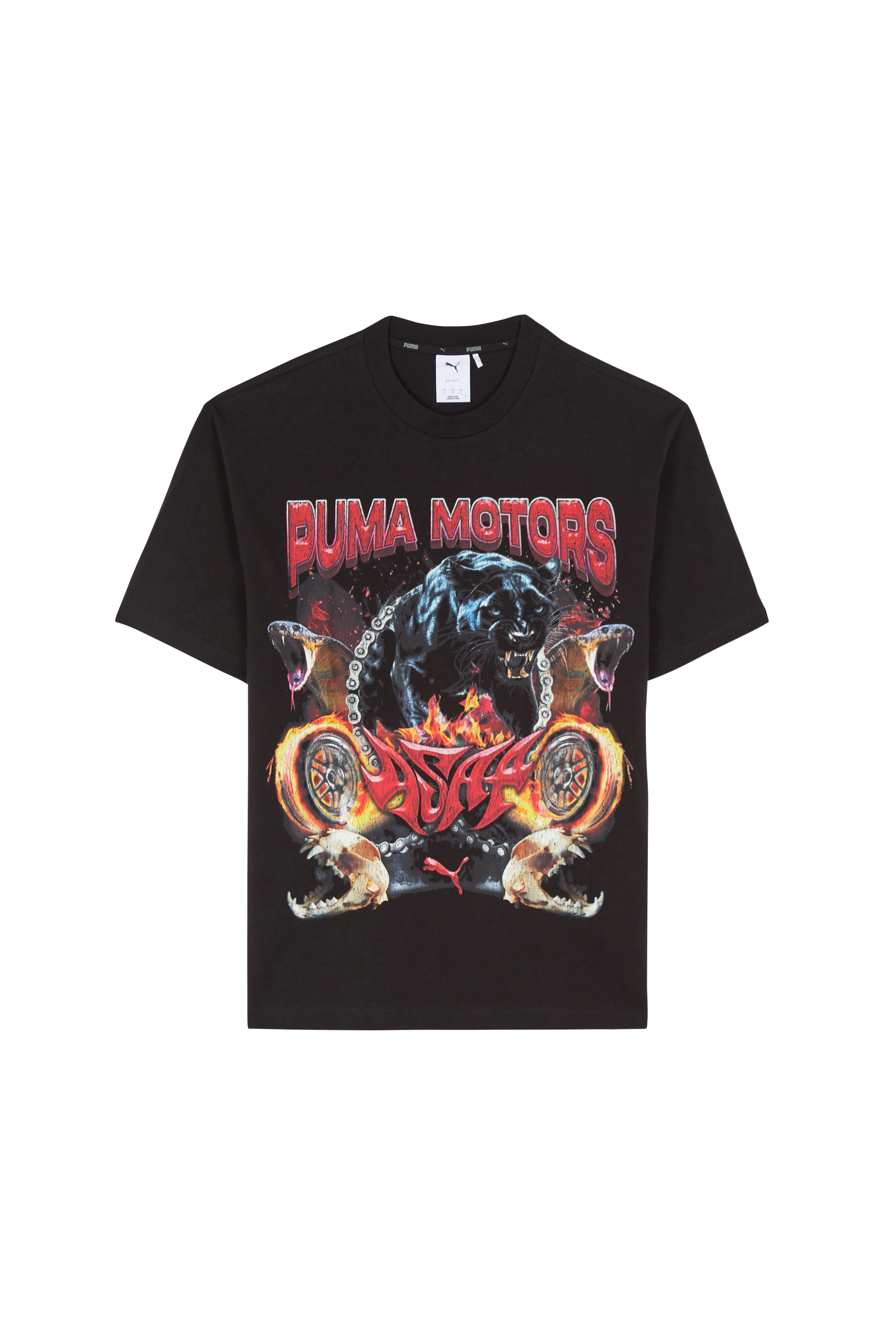 Regular-fit round-neck cotton T-shirt PUMA Black