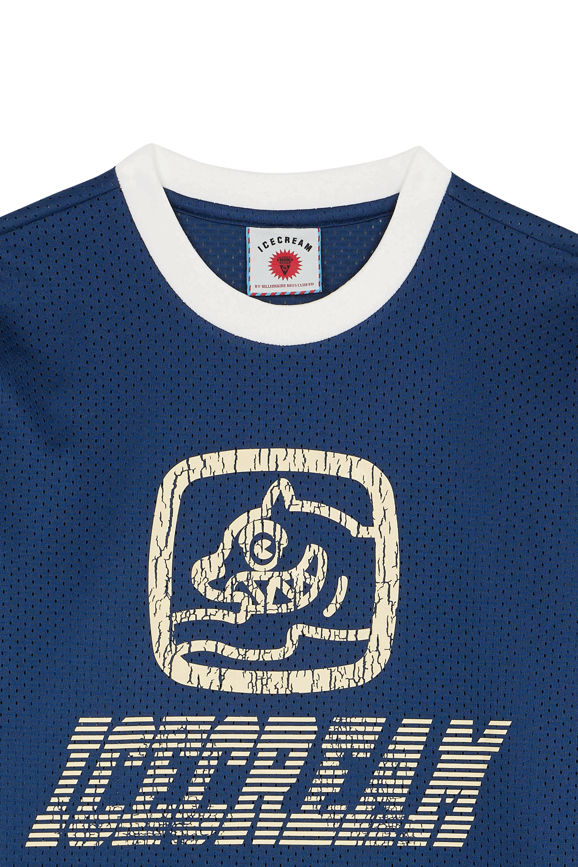 Regular-fit round-neck cotton T-shirt ICE CREAM Blue