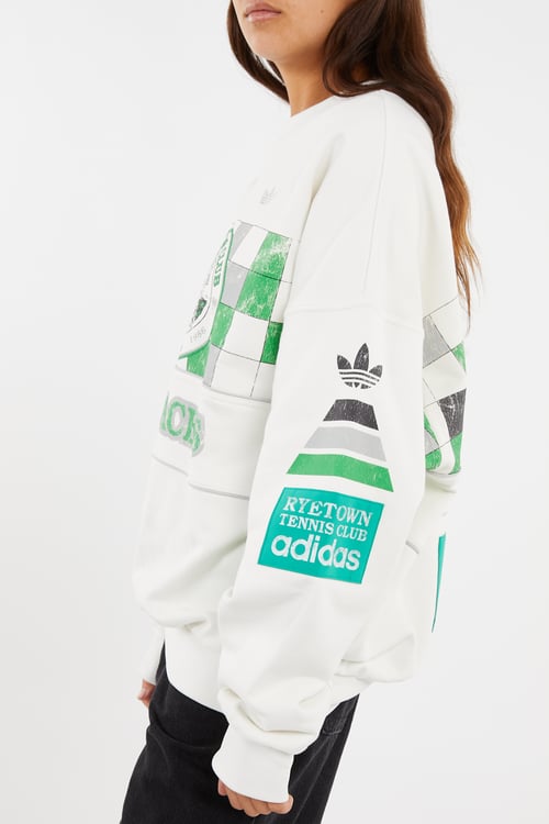 ADIDAS Sweatshirt Blanc