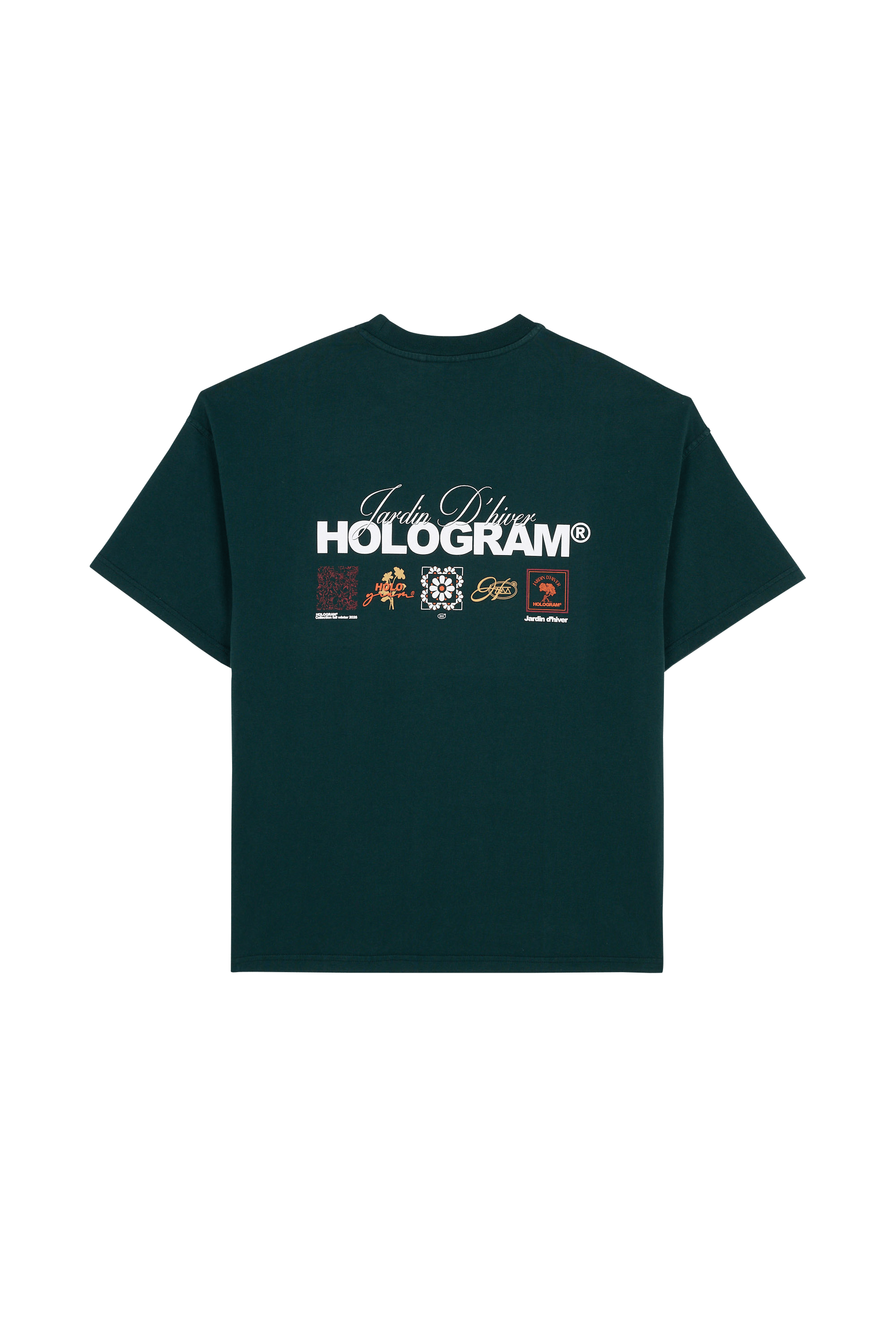 Regular-fit round-neck cotton T-shirt | Green HOLOGRAM Men
