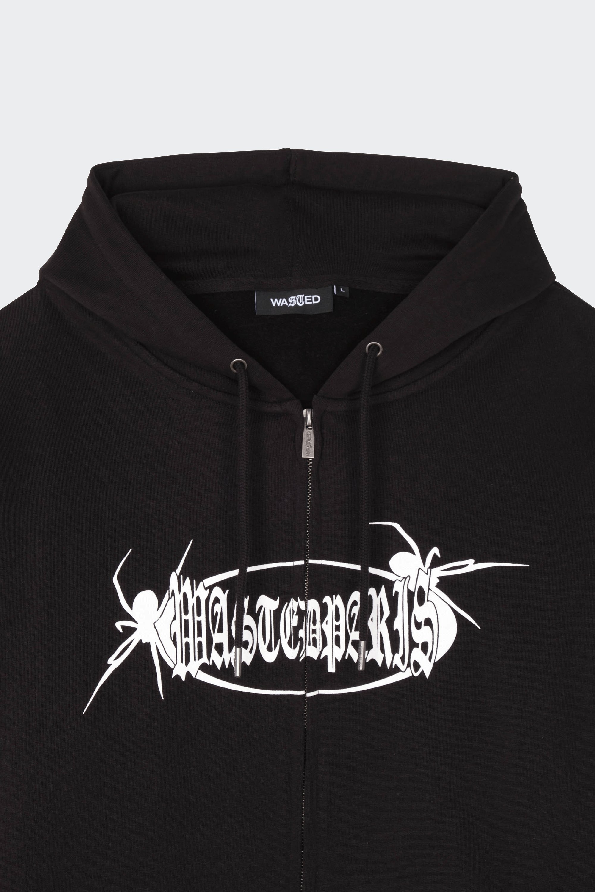 Zip-up hoodie | Black by WASTED Zip-up hoodie Black
