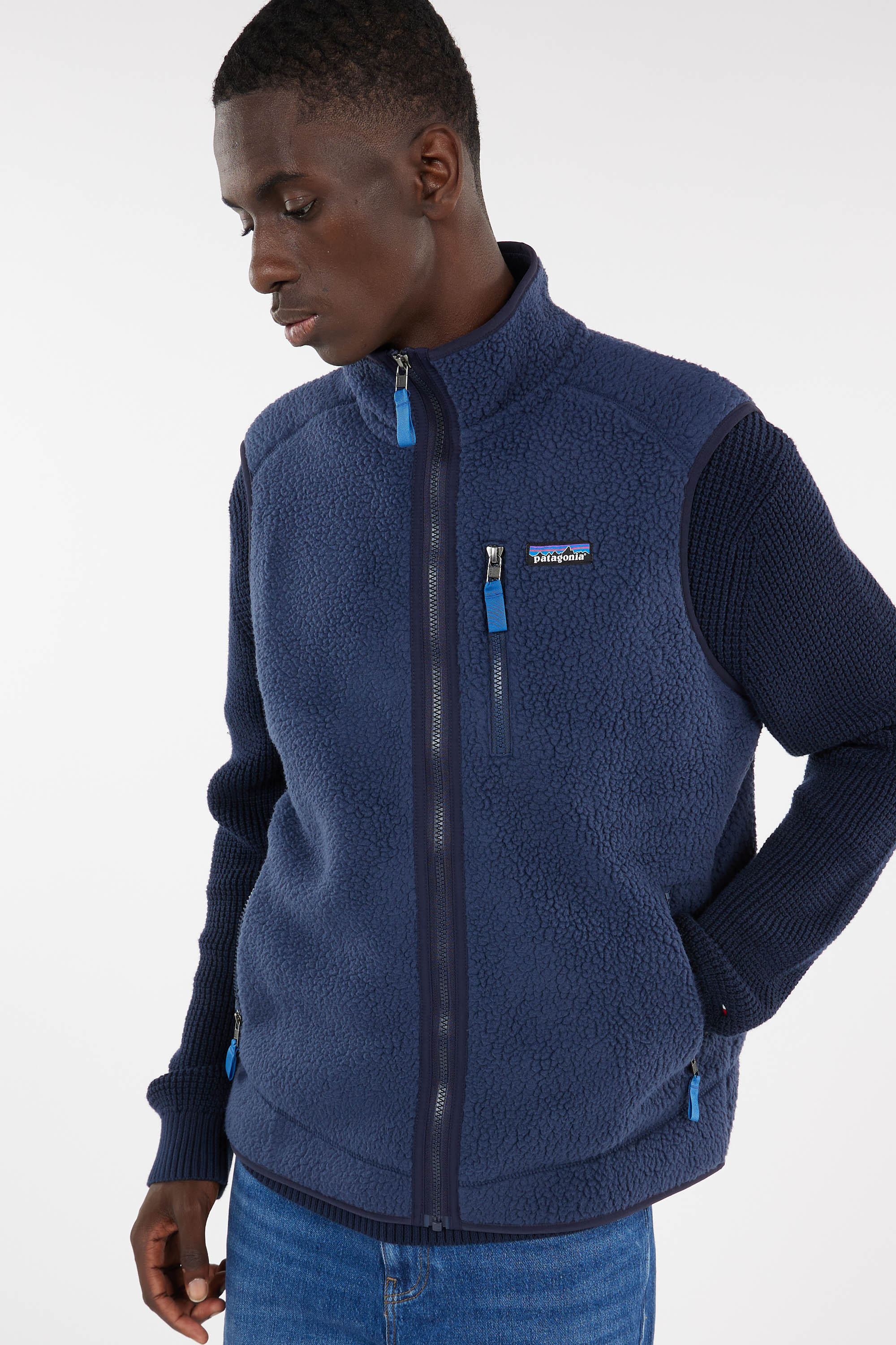 Polaire sans manches Bleu