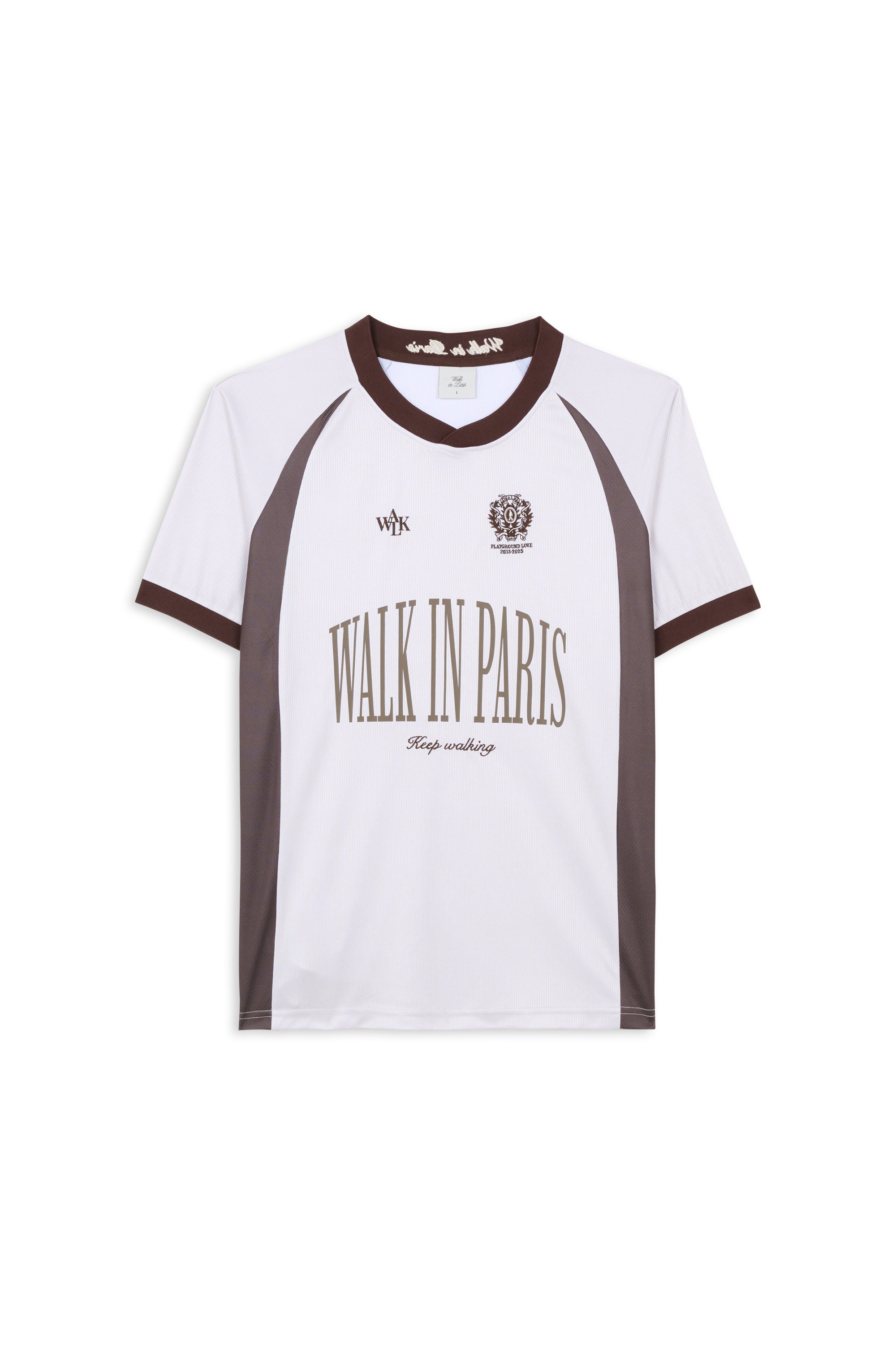 Regular-fit round-neck cotton T-shirt Beige