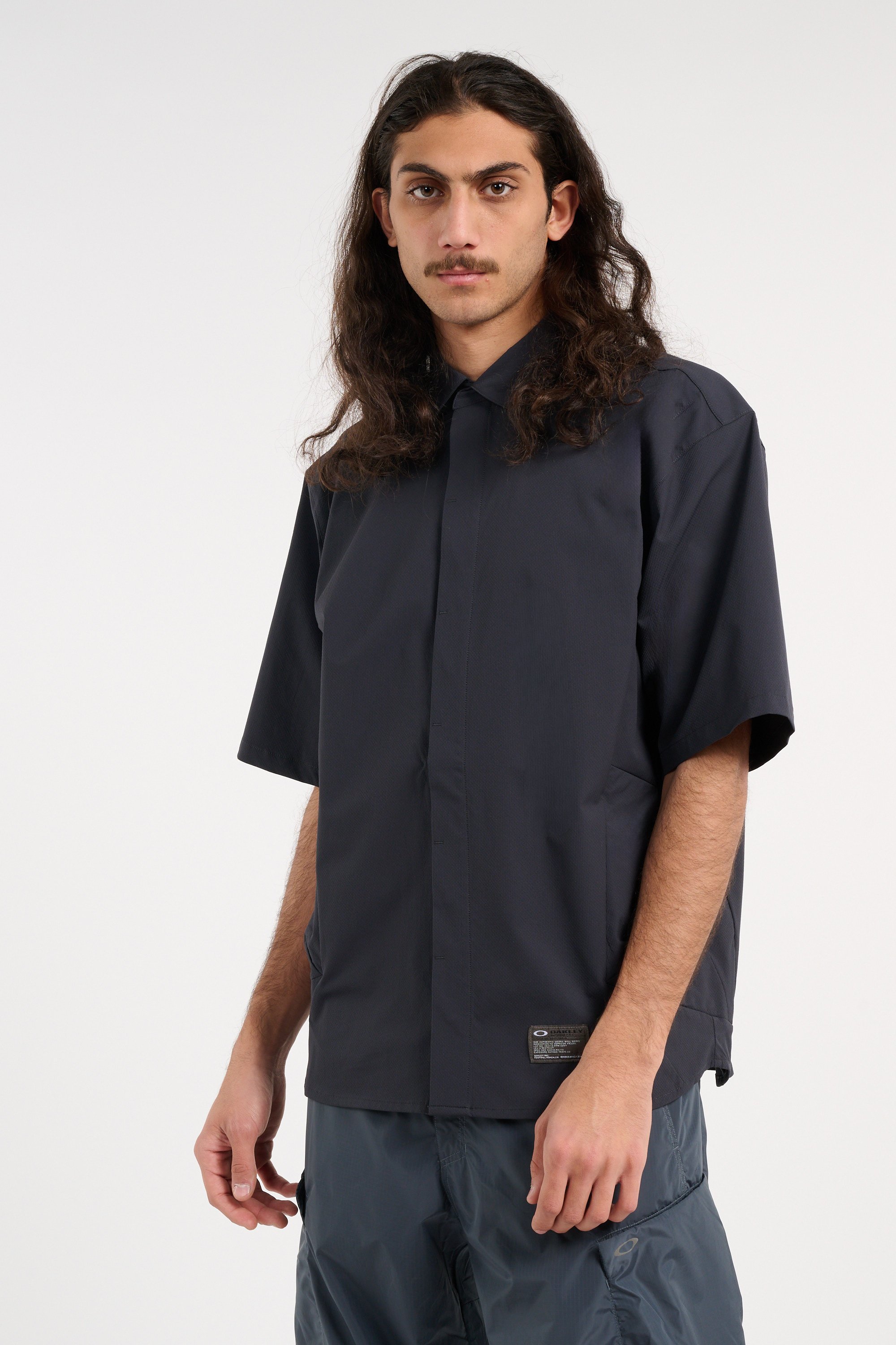 Solid straight sports shirt | Black OAKLEY Men