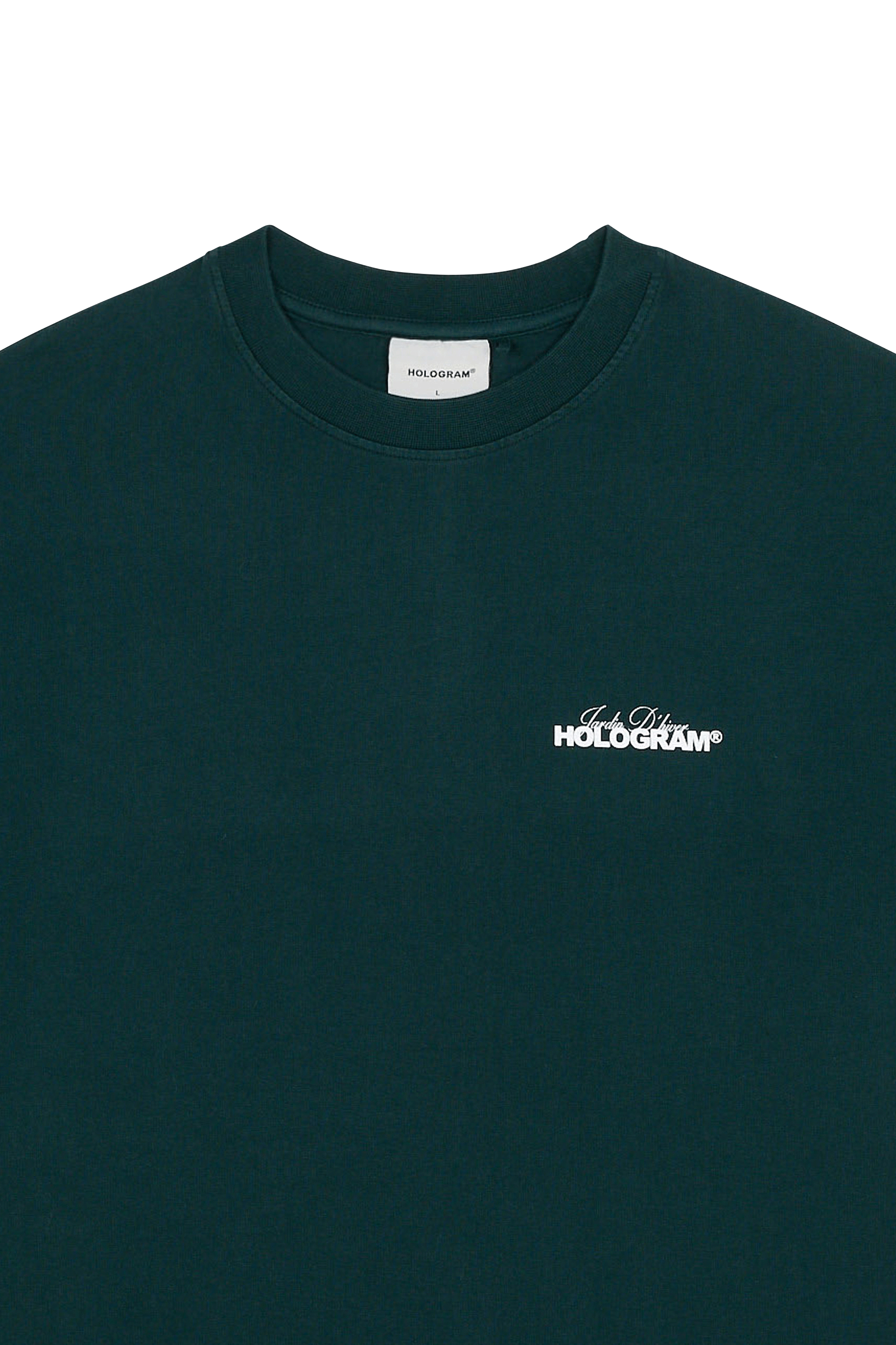 Regular-fit round-neck cotton T-shirt | Green HOLOGRAM Men