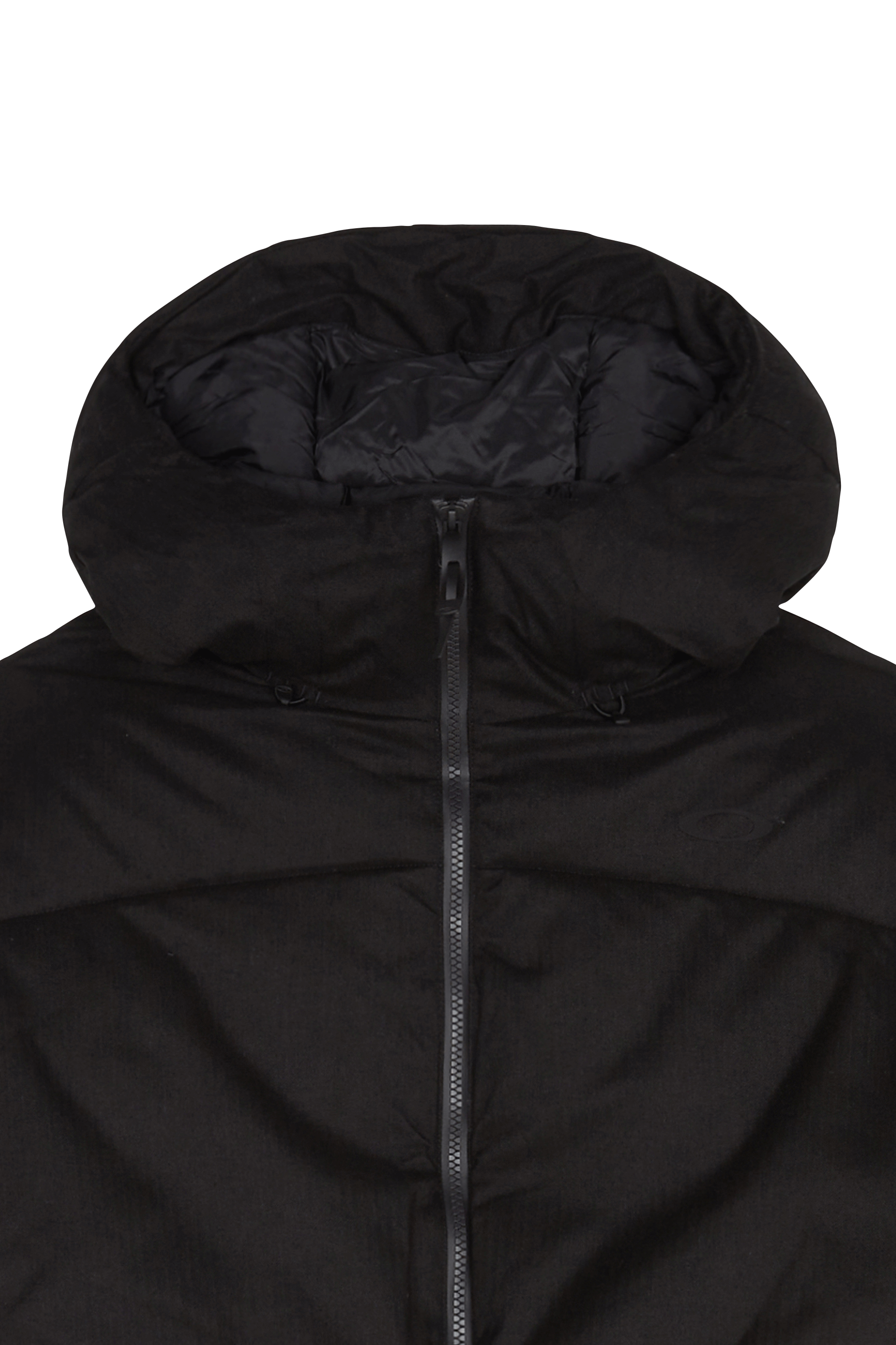 Zipped high-neck colorblock padded jacket with hood | Black OAKLEY Men