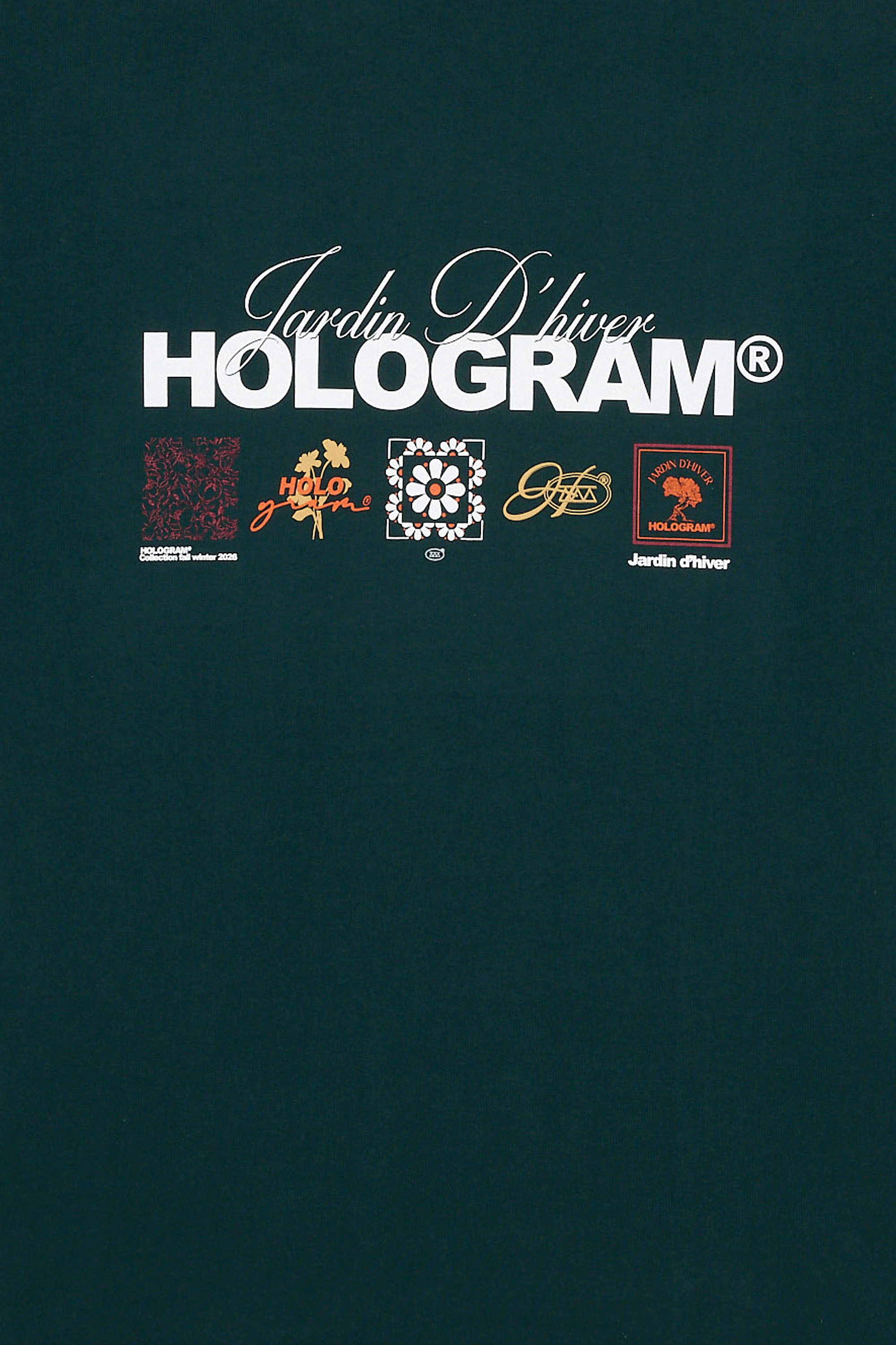 Regular-fit round-neck cotton T-shirt | Green HOLOGRAM Men