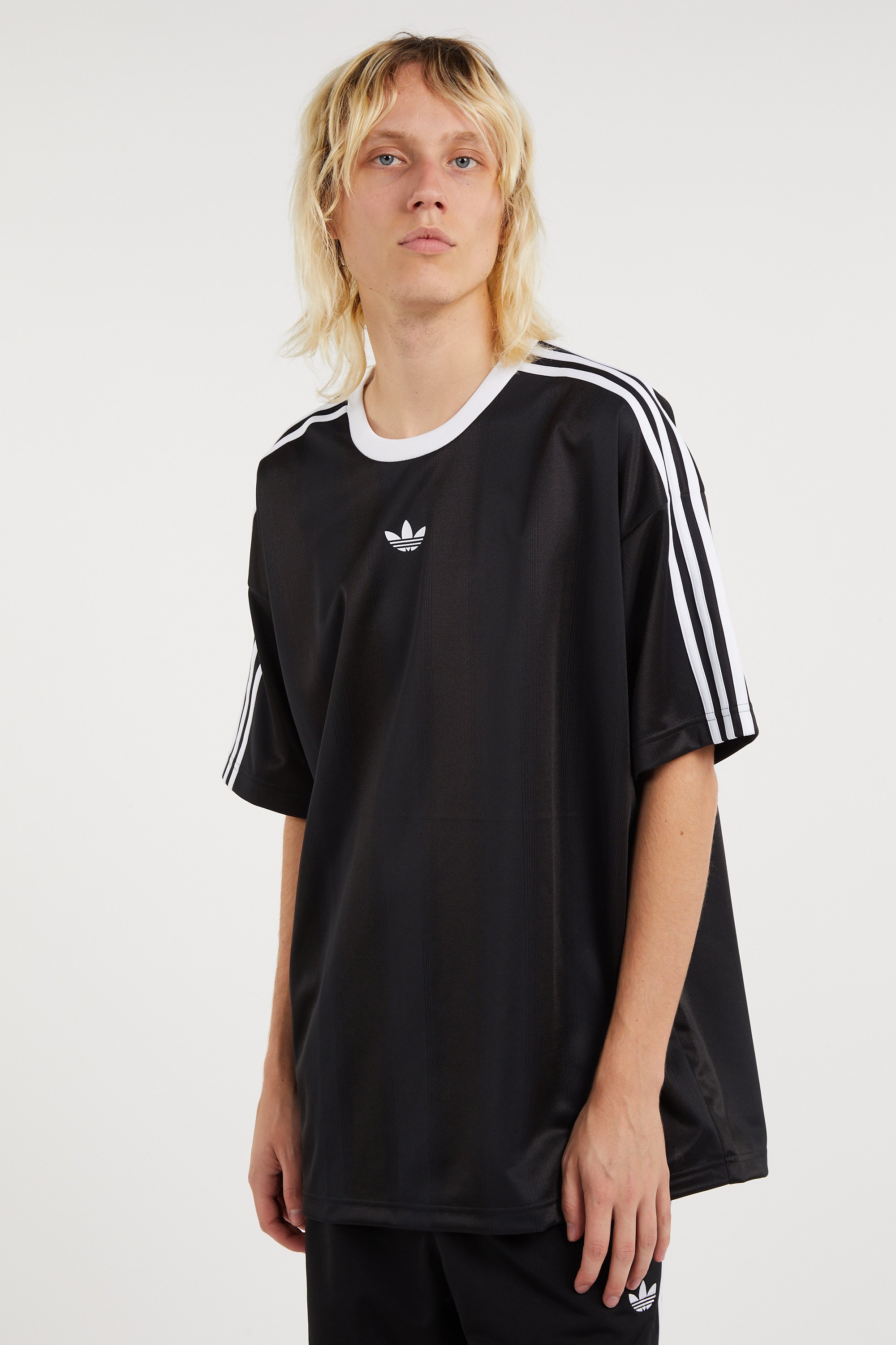 Regular-fit round-neck cotton T-shirt | Black ADIDAS Men