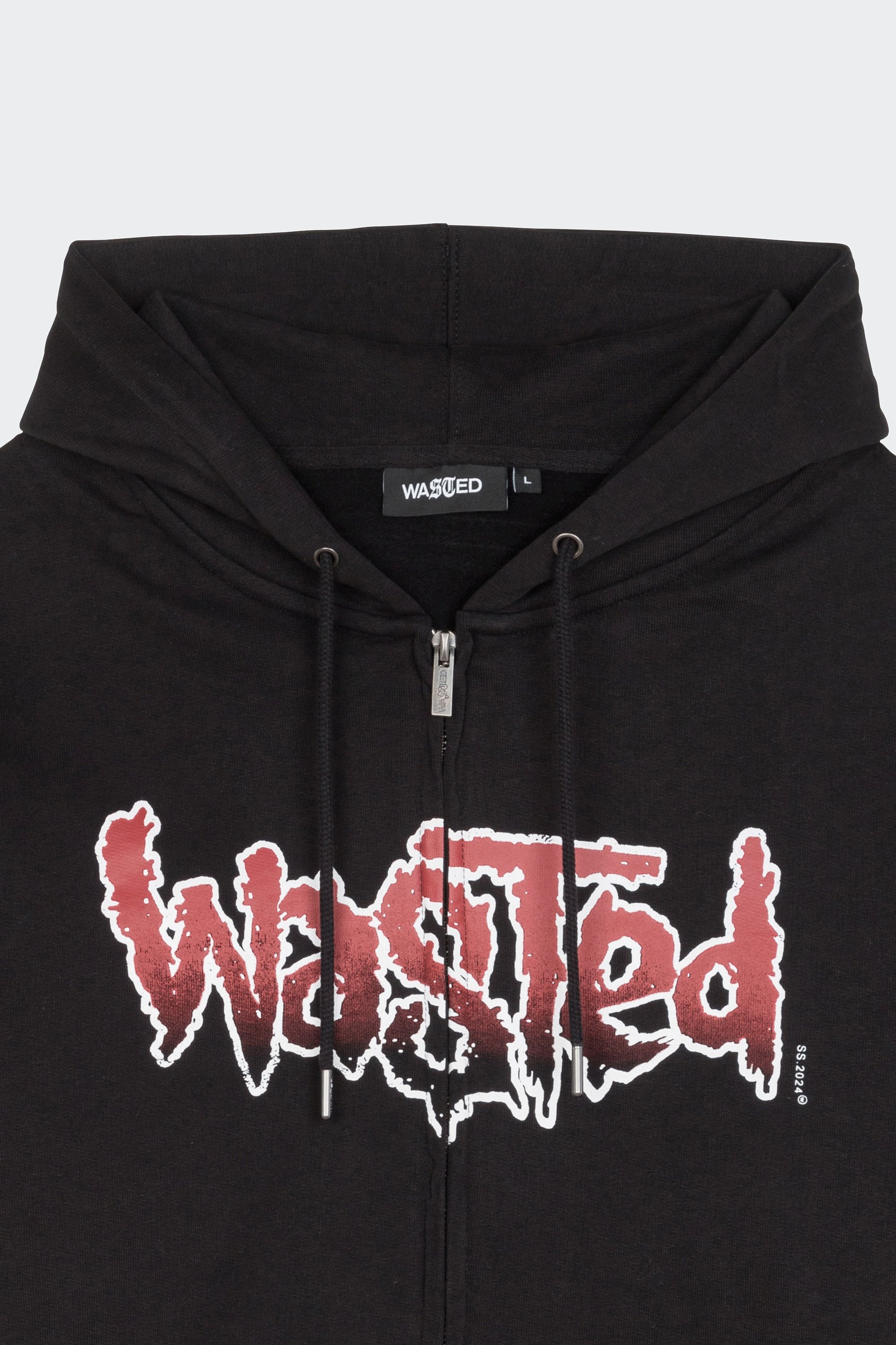 Zip-up hoodie | Black by WASTED Zip-up hoodie Black