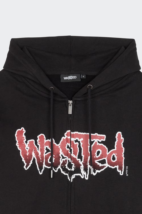 WASTED Hoodie zippé Noir