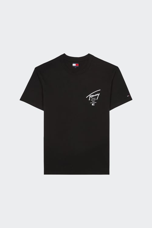 TOMMY JEANS Regular-fit round-neck cotton T-shirt Black