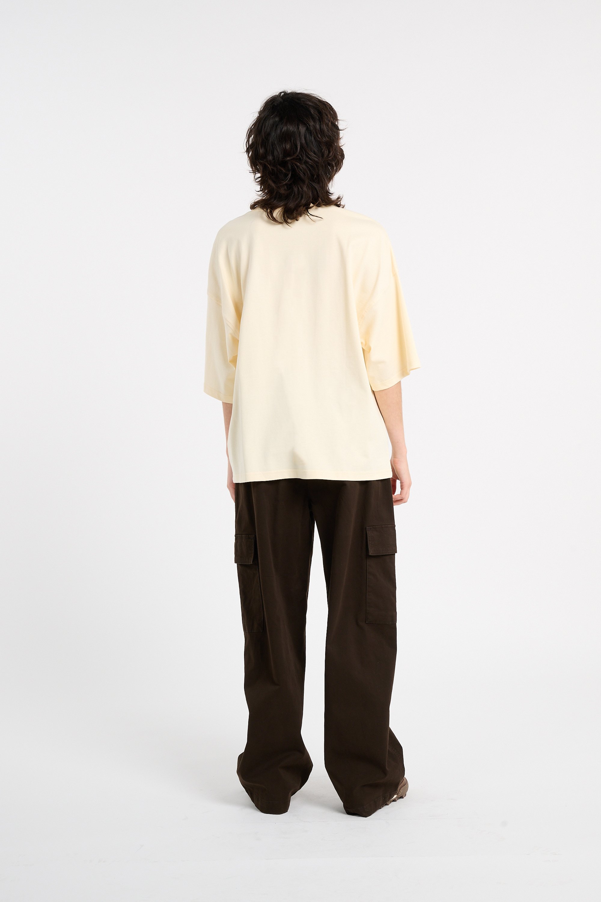 Regular-fit round-neck cotton T-shirt | Beige CALVIN KLEIN Women