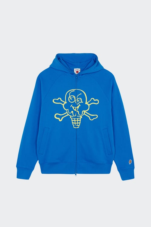 Hoodie zippé - Taille S Bleu