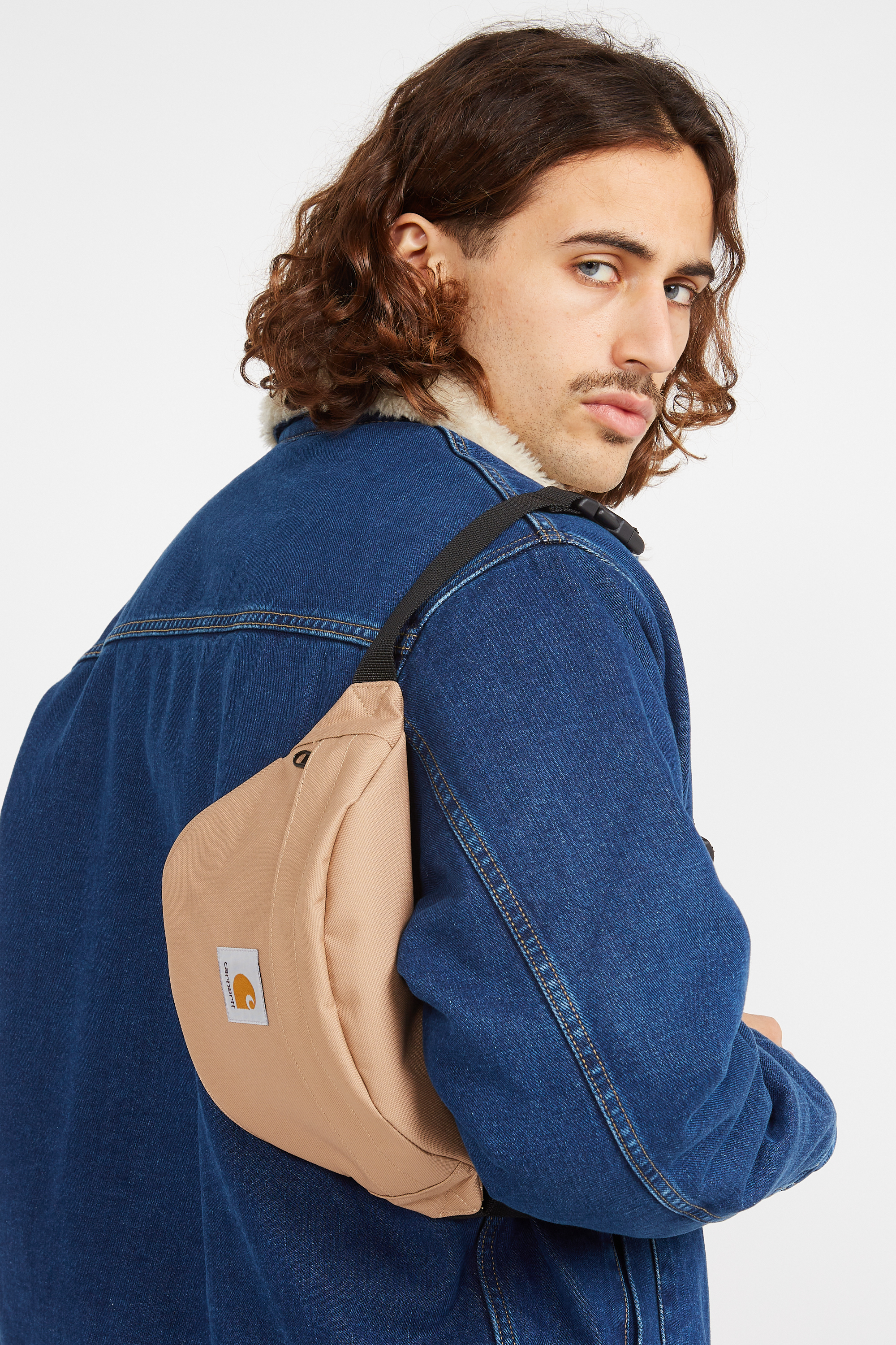 Canvas waist bag Beige