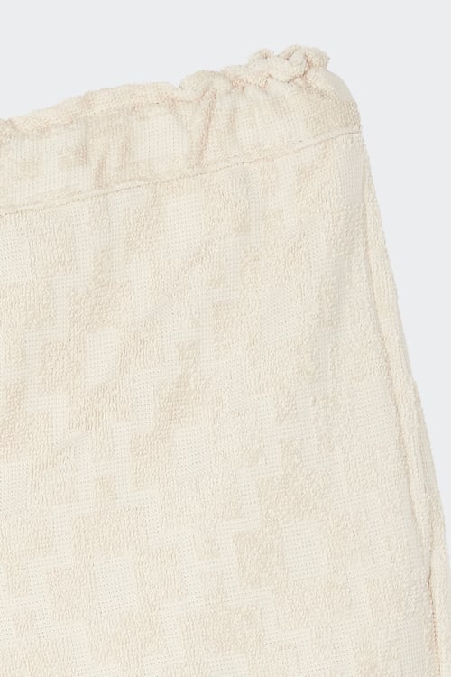 OAS COMPANY Printed cotton straight shorts Beige
