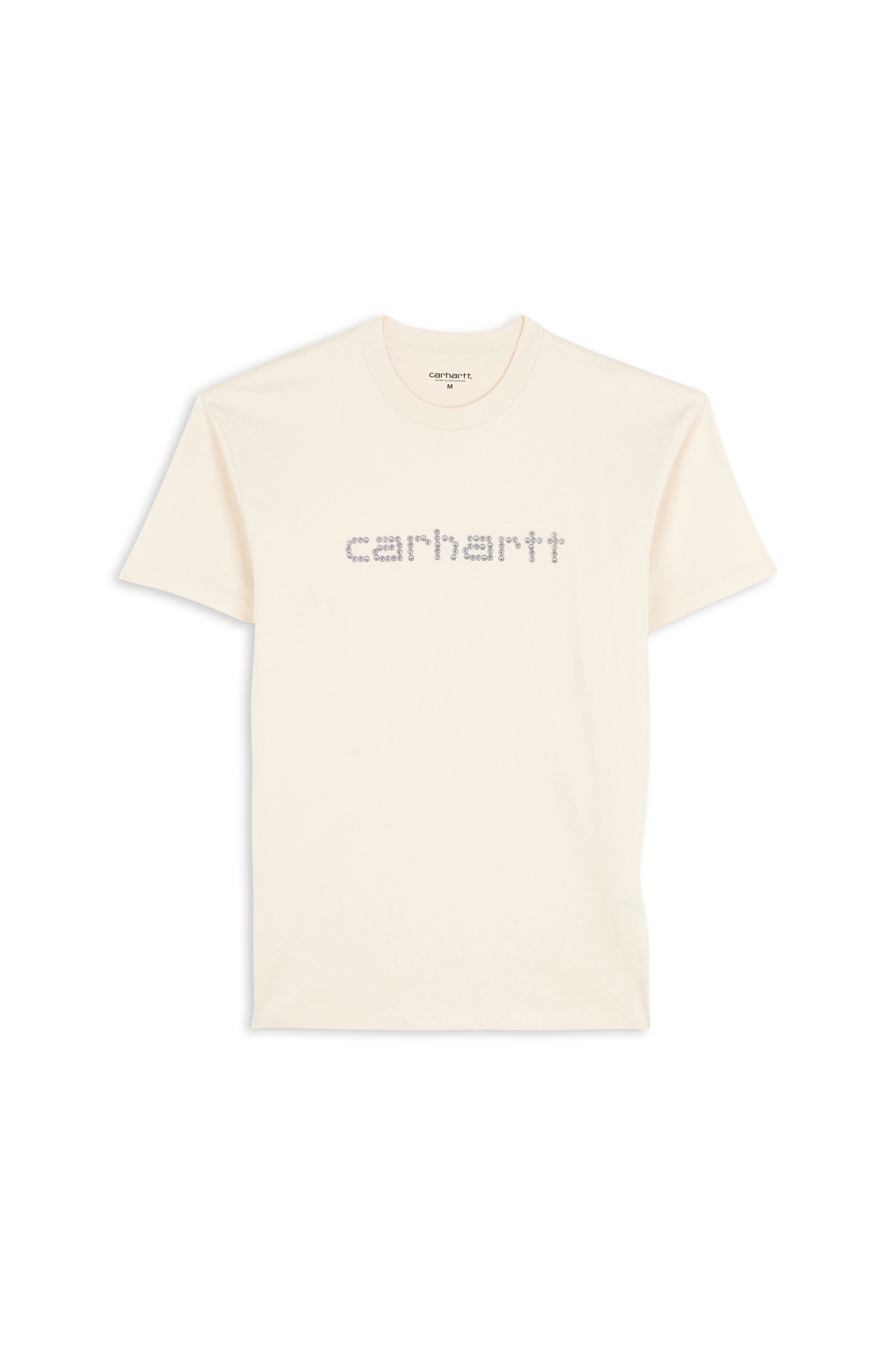 Regular-fit round-neck cotton T-shirt Beige